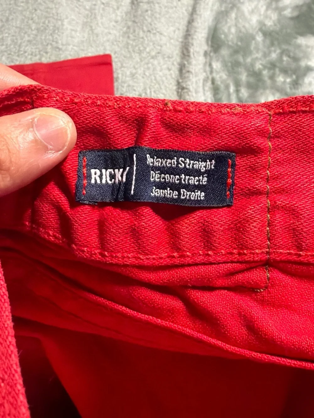 True Religion Men’s Bright Red Relaxed Straight Jeans